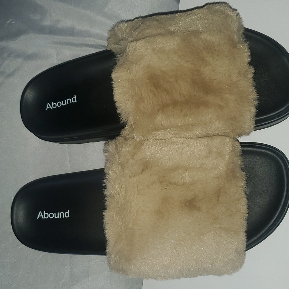Faux Fur Slide Sandals